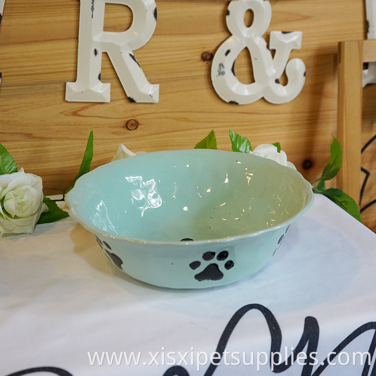 Support Samples Anti Slip Feeding Pet Dog Cat Bowl Puppy Kitten Ceramics Bowl